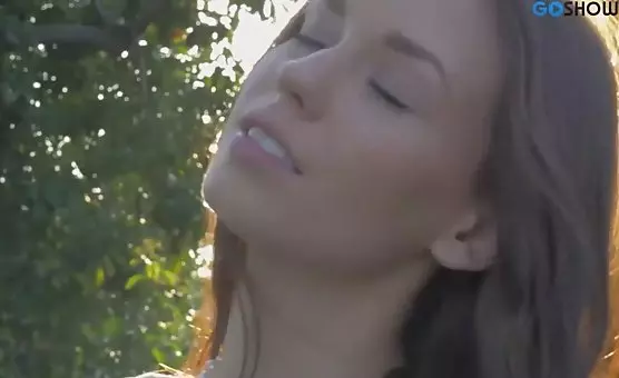 Happy Brunette Teases Passionate Nude Outdoor Encounters